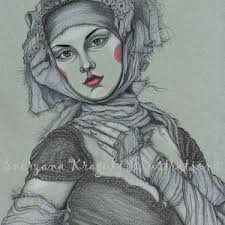 Lollipop Eyes- Ink & Graphite Original Art Print