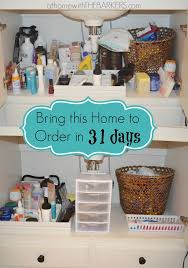 31 days under the bathroom sink at