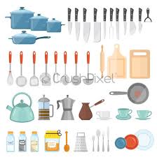 Check spelling or type a new query. Cookware Set Of Icons Flat Style Kitchen Utensils Set Of Stock Vector Crushpixel