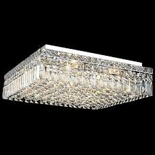 Modern Square Crystal Flush Mount Light Fixture With A Curtain Of Straight Rectangular Crystals Crystal Ceiling Light Ceiling Lights Light Fixtures Flush Mount
