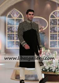royal dynasty type black groom sherwani in suiting fabric and ...
