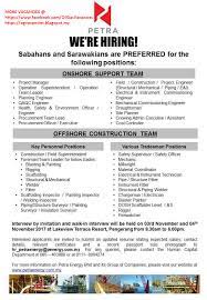 Applicants are required to email their resume to… 3 days ago. Job Vacancy In Miri Oil And Gas
