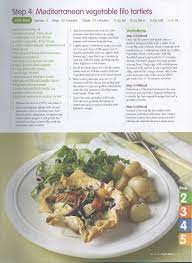 Mediterranean Vegetable Filo Trartlets Step 4 Can Be Stepped Up Or Down Step 2 3 And 5 Delicious Healthy Recipes Diet Cook Books Healthy Foods To Make
