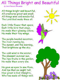 All Things Bright And Beautiful Nature Poems For Kids Kids Poems Childrens Poems