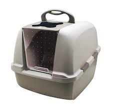 Catit Jumbo Hooded Cat Litter Pan Warm Gray