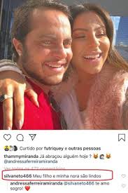 Pai delegado elogia Thammy e Andressa na web: 'Meu filho e minha nora são  lindos'