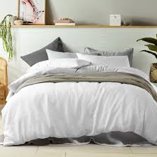 Classic and coastal, sophisticated yet relaxed. Vintage Design White Vintage Design Linen Quilt Cover Set Reviews Temple Webster