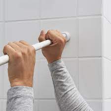 Shower rod failures are a thing of the past with these new stick to stay shower curtain rod holders! Botaren White Shower Curtain Rod 120 200 Cm Ikea
