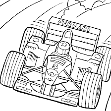 Dibujo carros ferrari ferrari y autos. Autos Formula 1 Para Colorear