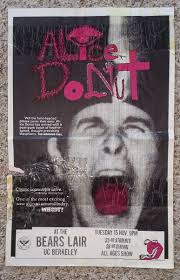 Alice Donut vintage concert flyer UC Berkeley Bears Lair Nov. 15; post-punk  fun