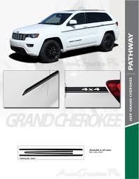 Details About 2011 2019 Jeep Grand Cherokee Stripes Body Pathway Sides Decals Vinyl Graphic