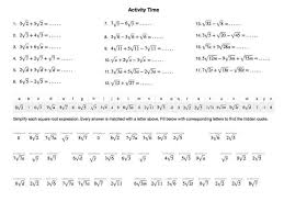 Get your calculator and check if you want: Simplifying Square Root Expressions Teaching Resources