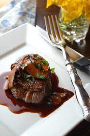 Transfer the steaks to plates, spoon the sauce over, and serve. Lady Penelope On Twitter Recipes Beef Tenderloin Food