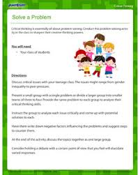 Instructions for the free critical thinking games. Solve A Problem Free Critical Thinking Activity To Help Problem Solving Jumpstart