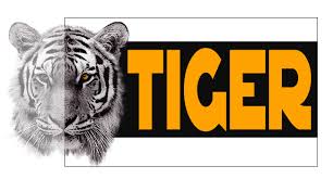 Growling aggressive tiger head logo. Tiger The Logo