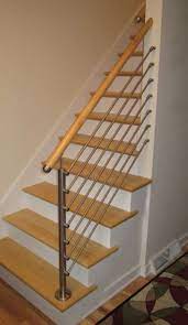 Attach To Wall Stairs Wood Handrail Span Stainless Span Steel Stair Parts Wood Handrail Stairs Steel Stairs