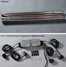 Glo T5 Ho Electronic Fluorescent Lighting System 48 Light Reflector Aquariums Lights
