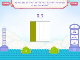 round decimals to nearest whole number practice with fun math worksheet