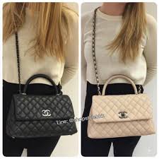 Chanel Black And Beige Coco Handle Medium Bags Coco Handle Chanel Coco Handle Chanel Handbags