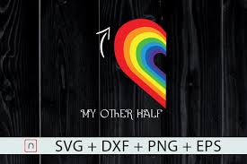 Download Lgbt My Other Half Rainbow Gay Couple By Novalia Thehungryjpeg Com