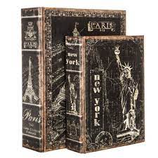 This box features a distressed appearance with colors of white and see more ideas about decorative storage, hobby lobby, decorative boxes. Paris New York Book Box Set Hobby Lobby 1282706