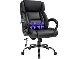 Buy office computer chairs and get the best deals at the lowest prices on ebay! Big And Tall Office Chair 500lb Wide Seat Desk Chair With Lumbar Support Armrest Swivel Rolling High Back Pu Leather Computer Chair Massage Adjustable Ergonomic Task Chair For Adults Women Black Newegg Com