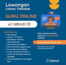 Usia maksimal untuk lulusan baru: Lowongan Kerja Disabilitas Guru Online Atmago