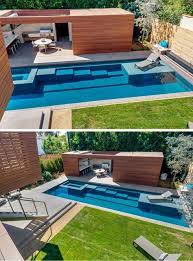 The Swimming Pool Is Beautiful Using Modern And Contemporary Designs The House Will Be Cooler And Quieter If You Have A Pool Houses Backyard Pool Modern Pools