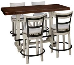 Finished in distressed white, the server features open display for your fine. Ashley Valebeck Ashley Valebeck 5 Piece Dining Set Jordan S Furniture