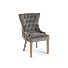 With mine, it is pretty obvious so i did not bother marking front and back. Knightsbridge Grey Velvet Upholstered Dining Room Chair Button Tufted Grosvenor Furniture