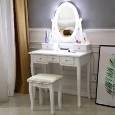 makeup vanity table with folding mirror