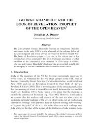 0%0% found this document useful, mark this document as useful. Pdf George Khambule And The Book Of Revelation Prophet Of The Open Heaven
