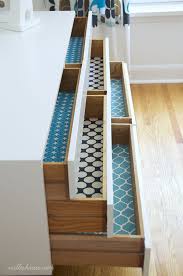 The three middle drawers are a bit larger) and made templates of each using my kraft paper and tape. Fabric Drawer Liners Fabric Drawers Diy Drawer Liners Drawer Liner