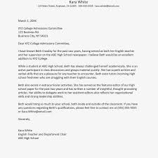 How To Write A Recommendation Letter For College