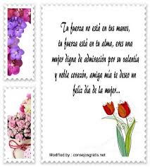 Enviar Postales Por El Dia De La Mujer Enviar Frases Y Tarjetas Por El Dia De La Mujer Http Www Consejosgratis Mensaje De Amistad Mensajes Mensaje De Animo