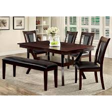 The elegant set of dining room furniture for 8. Furniture Of America Arena Dark Cherry Wood Dining Chair Set Of 2 Idf 3984dk Sc