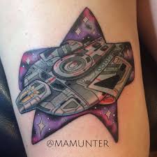 Show off you inner geek and take part in one of the largest global fandom communities by choosing a star trek tattoo. M A Munter Star Ship Defiant From Star Trek Deep Space 9 On