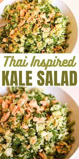 Houston S Kale Salad Recipe Copycat W Thai Peanut Dressing Recipe Houstons Kale Salad Recipe Salad Dressing Recipes Kale Salad Recipes