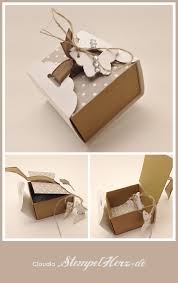 Verpackung Fur Pralinen Mit Der Etikettenstanze Stempelherz Pralinenverpackung Verpackung Pralinenschachtel Basteln