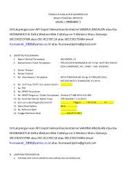 Terdapat 2 arti 'surat isian' di kamus besar bahasa indonesia (kbbi). Form Isian Api Umum Api Produsen Contoh Dari Propinsi Atau Disperindag