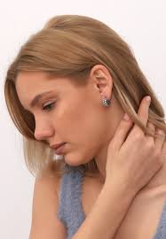 Sterling Silver Dot Hoop Women Earrings: Boho Vintage Style Jewelry,  Oxidized Everyday Hoops