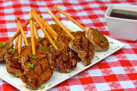 Spicy baked pork loin chops christine's recipes. Pork Tenderloin Lollipops With Soy Ginger Dipping Sauce Grillocracy