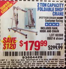 Related:1 ton engine hoist 2 ton cherry picker 3 ton engine hoist. Harbor Freight 2 Ton Engine Hoist Coupon Harbor Freight Coupon Codes Printable Coupons
