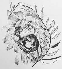 Tattoo Lion Sketch Faces 58 New Ideas Lion Sketch Animal Tattoos Unique Animal Tattoos