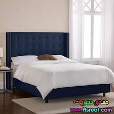 غرف نوم بظهر مبطن باللون الكحلي جديد ولكنة عصري وجديد ومميز