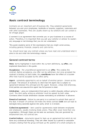 Http Www Paulfulton Co Uk Wp Content Uploads Businesslink Basic Contract Terminology Pdf