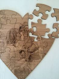 Wooden Heart Wood Heart Wooden Puzzle Personalized Puzzle Heart Puzzle Laser Engraved Photo Laser Engraved Gifts Puzzle Laser Engraved Gifts Laser Engraved Ideas Wooden Puzzles