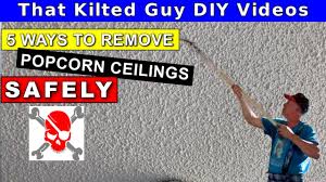 Original popcorn ceilings used minerals and synthetic polymers to texture ceilings and give them what was then a modern look. Removing Popcorn Ceilings Should You Hire A Pro Youtube