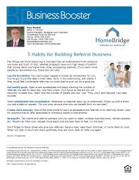5 Habits For Building Referral Business Dean Bendall Mortgage Loan Originator Nmls 22 Mortgage Loan Originator Mortgage Loans Mortgage Refinance Calculator