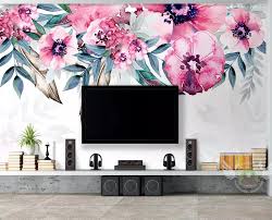 3d Colored Flowers 187 Wall Murals Aj Wallpaper Wall Murals Mural Flower Mural